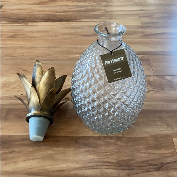 Pier 1 Accents Pier Clear Glass Pineapple Decanter Poshmark
